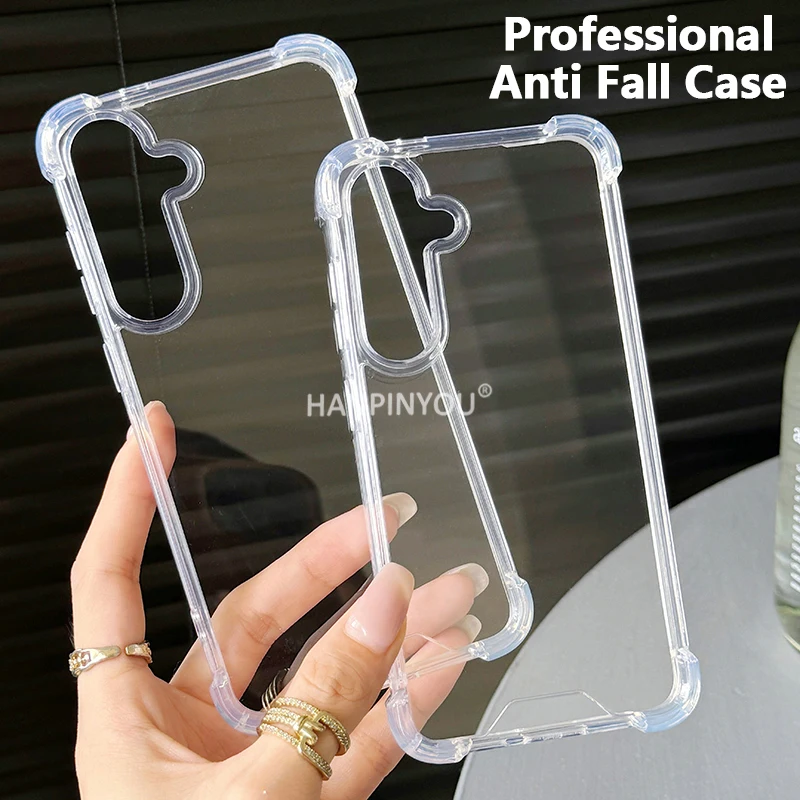 Professional Anti-fall Acrylic Clear Case For Samsung Galaxy A57 A56 A17 A16 A07 A06 A26 A36 A35 Shockproof Cover Shell Bumper