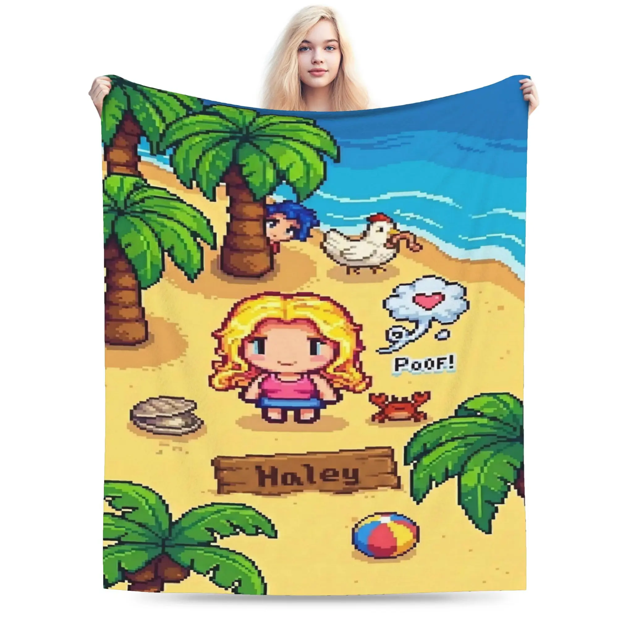 New Arrival Stardew Valley Animals Blanket Ultra-Soft Coral Fleece Plush  Cozy Throw Blanket Machine Washable