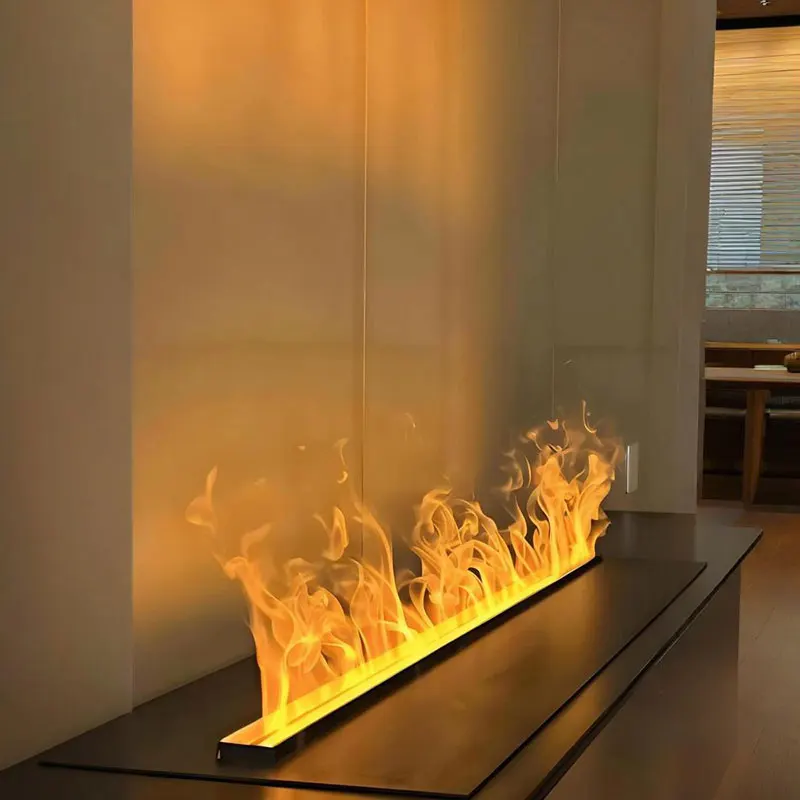 Water Vapor Fireplace Recessed Electric Adjustable 3D  Colorful Flames with Touch/Remote/App Control