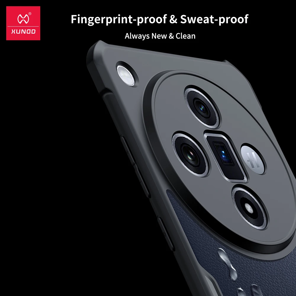 Xundd pour Oppo Find X8 Find X8 Pro étui, airbags coque de pare-chocs antichoc, couverture arrière transparente à rayures pour Find X8 Pro Funda