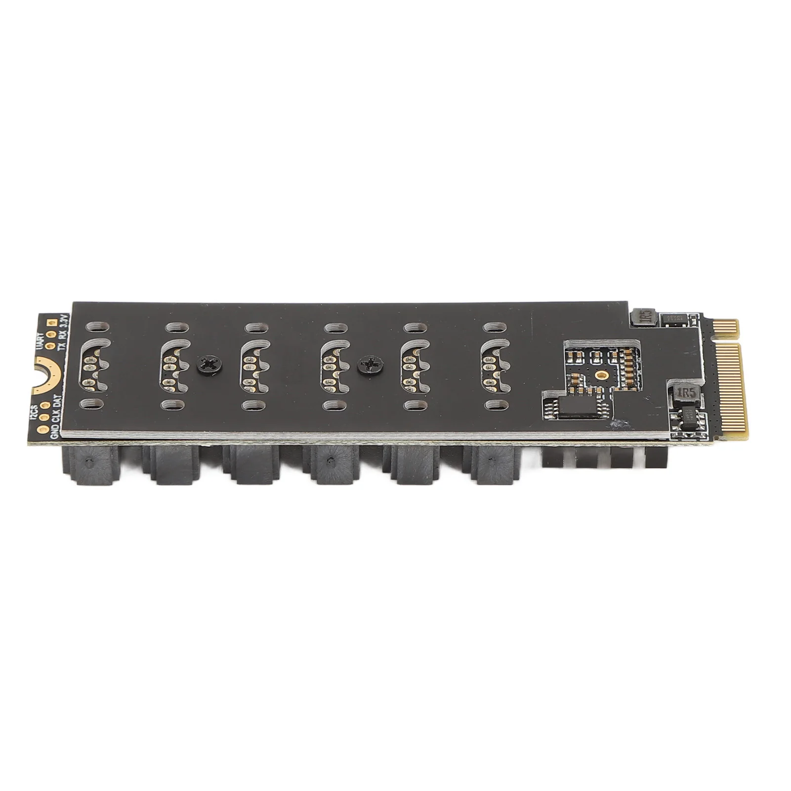Scheda adattatore da M.2 a SATA3.0 Scheda di espansione da 6 Gbps ASM1166 M.2 PCIE a SATA ad alta velocità con indicatore intelligente