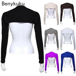 Women's Modal Cotton Muslim Hijab Islamic Shoulder Sleeve Arm Cover Wraps for Ladies Bolero Women Black White Red Top Shrug 2025
