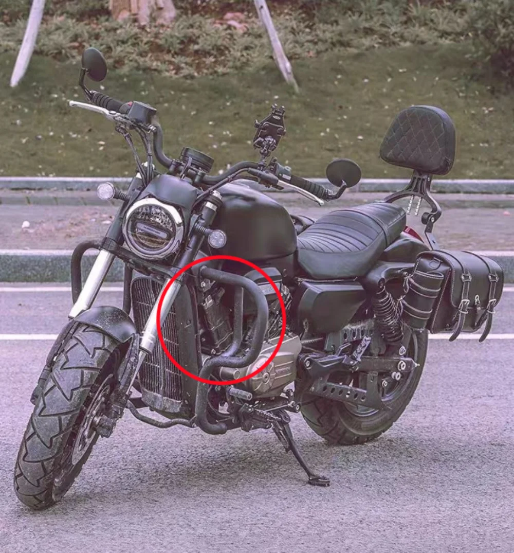 For QJMOTOR SRV300 anti-fall bar modified guard bar motorcycle bumper thickened retro competitive accessories