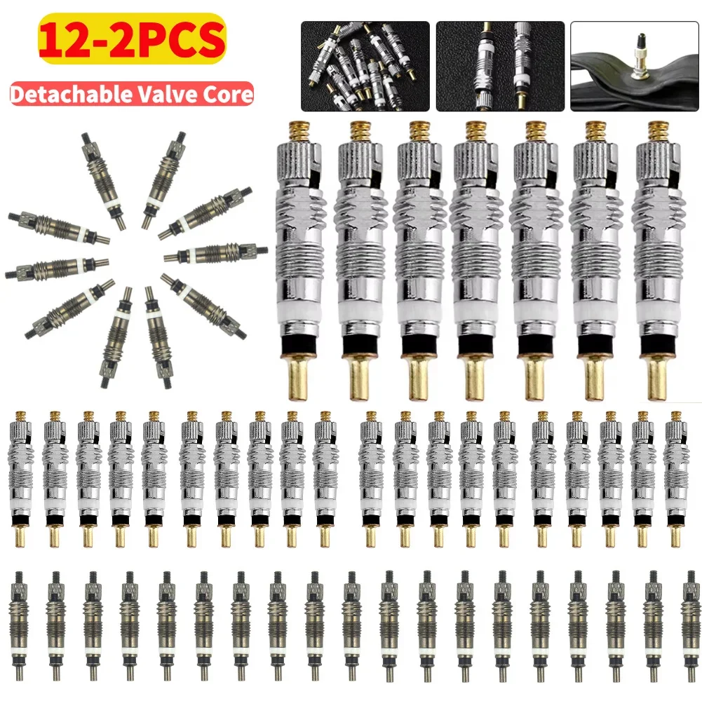 

12-2PCS Bike Tire Valve Cores Repair Parts for Bicycle Tire Valve Core Replacement Parts for Bicycle MTB/Road Bike Accessories