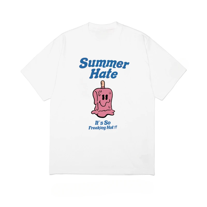 

2025 Summer YuZhihao ZICO The Same Summer Hate Short Sleeve T-shirt Men and Women Hiphop Rap Hiphop T-shirt