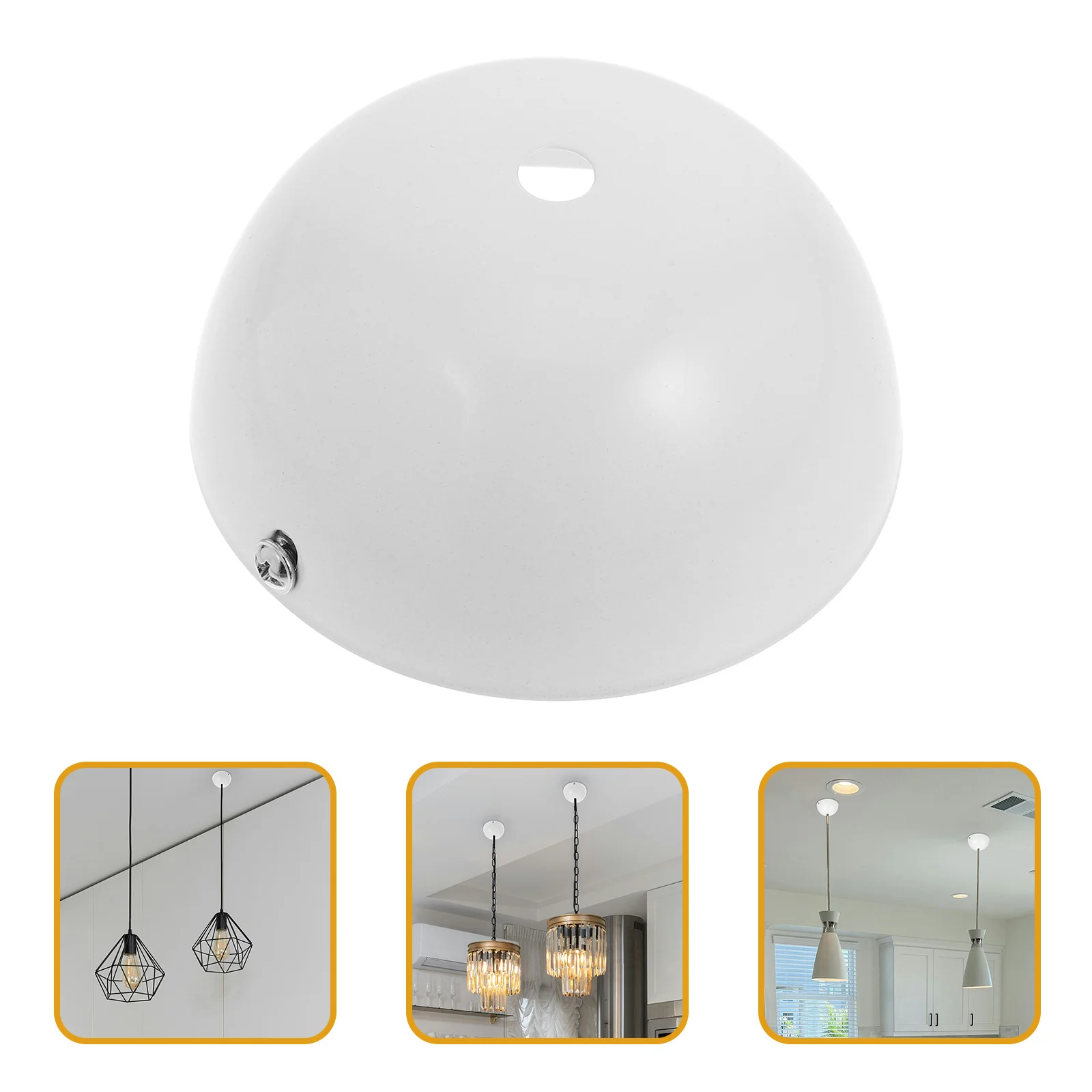 

Ceiling Light Fixture Semicircular Hardware Mounting Plate For Home Office Chandelier Canopy Cover Plate White Pendant