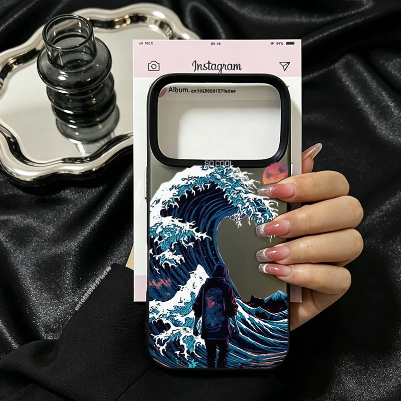 Fashion Japan Die Große Welle von Kanagawa Handyhülle für iPhone 17 Pro Max 16 15 18 17Air 14 13 12 11 Pro Scenery IMD Cover Shell – Detail 5