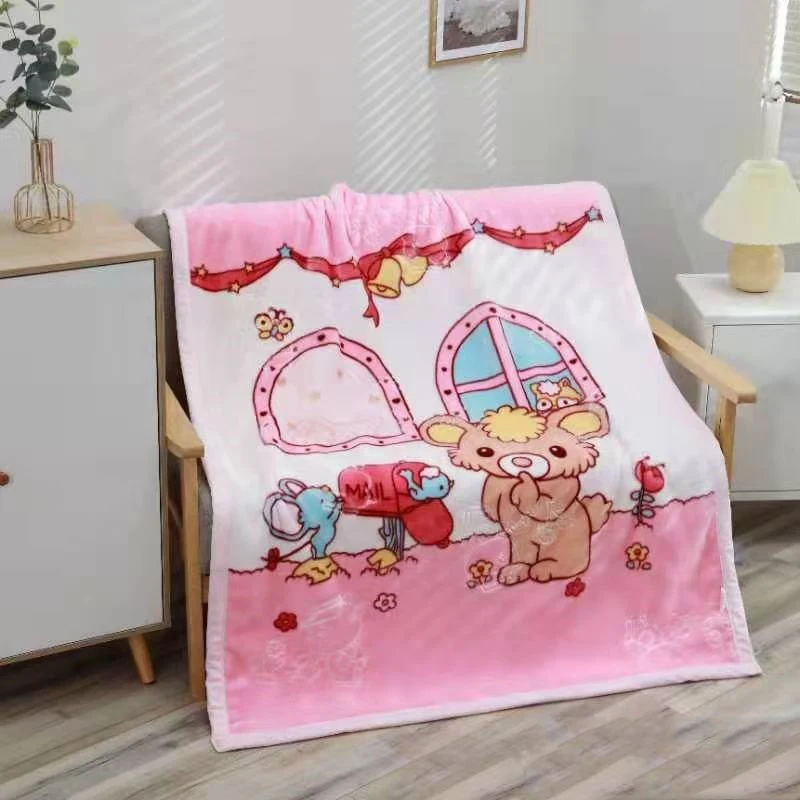 Flannel Child Blanket Soft Breathable Kindergarten Student Quilt Double-layer Thick Warm Baby Blanket Autumn Winter Nap Blanket