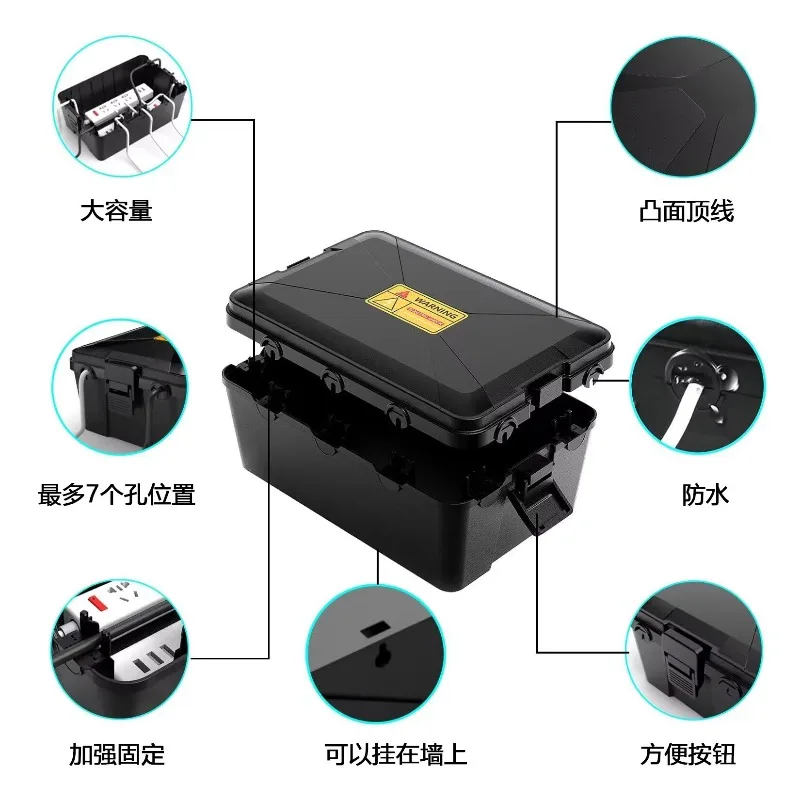 86 Type Outdoor Waterproof Junction Box Open Socket Cable Wire Box Dustproof Electrical Enclosure for External Wiring Use