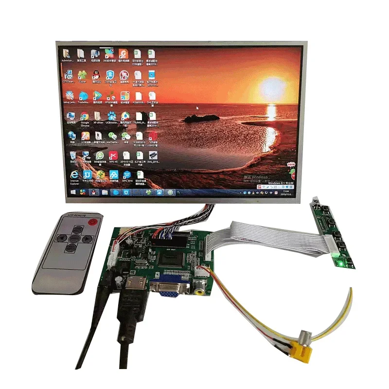 

10.1 inch 1280*800 Screen HD Digital LCD Display Backing Car HD VGA raspberry pi compute module 4 With key board