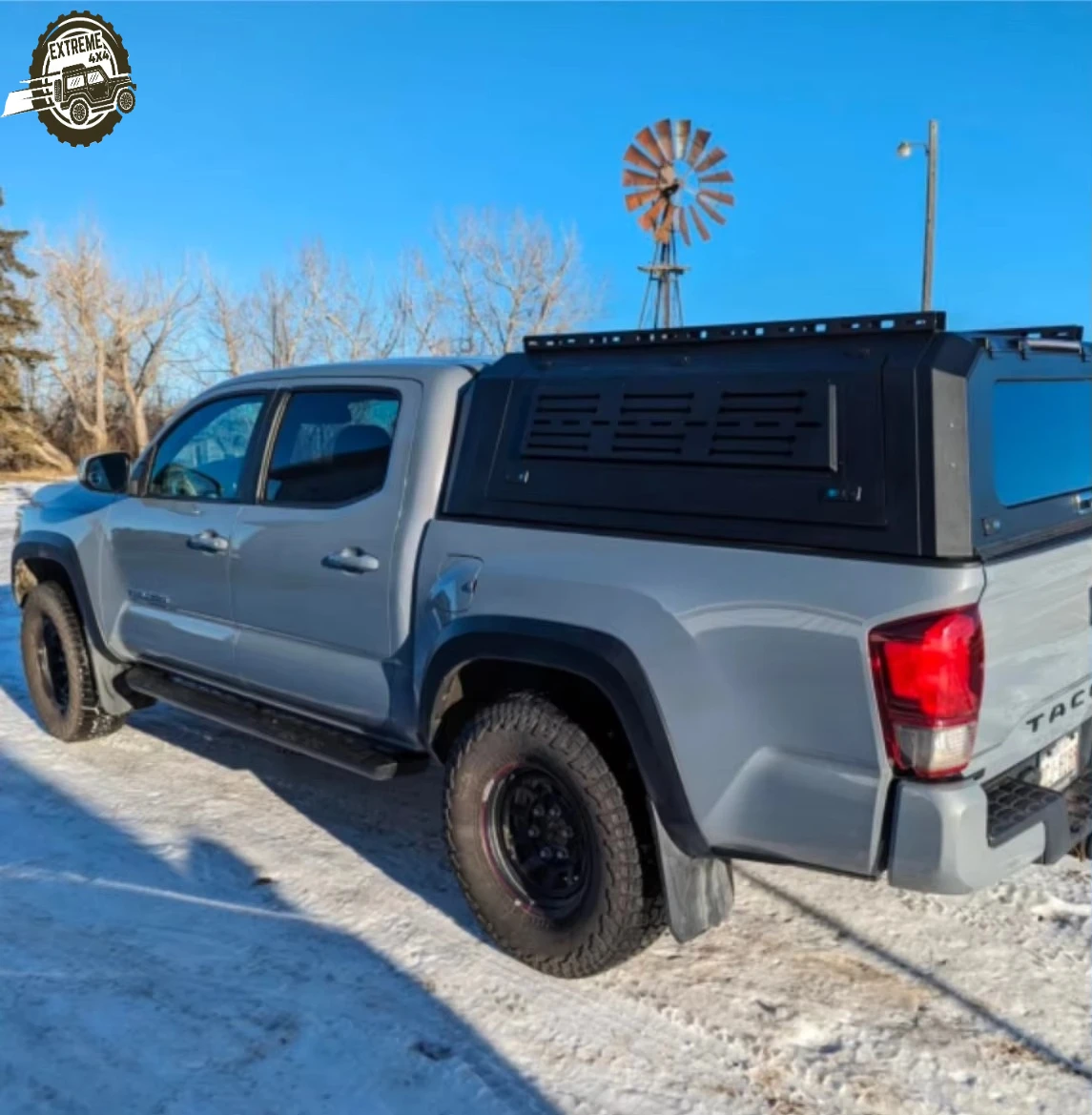 EXTREME Factory Custom-fit Truck Camper Shell for Toyota Tacoma 6ft Cap Aluminum Rainproof Pickup Hardtop Canopy Smartcap Topper