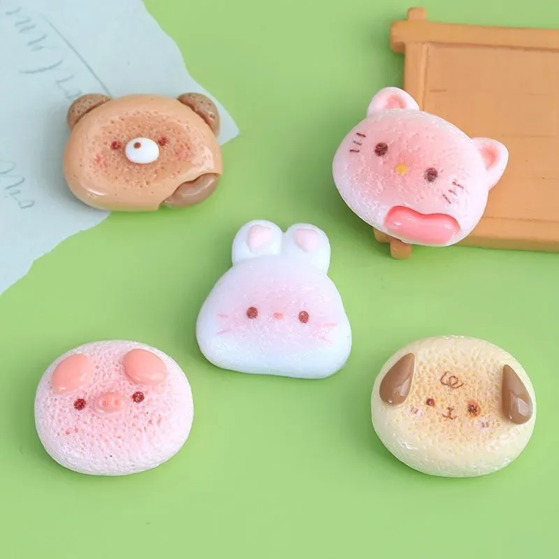 10Pcs Glossy Cartoon Rabbit Resin Charms Cute Bunny Pendants DIY Accessories For Earrings Keychain Phone Case Decor view 3