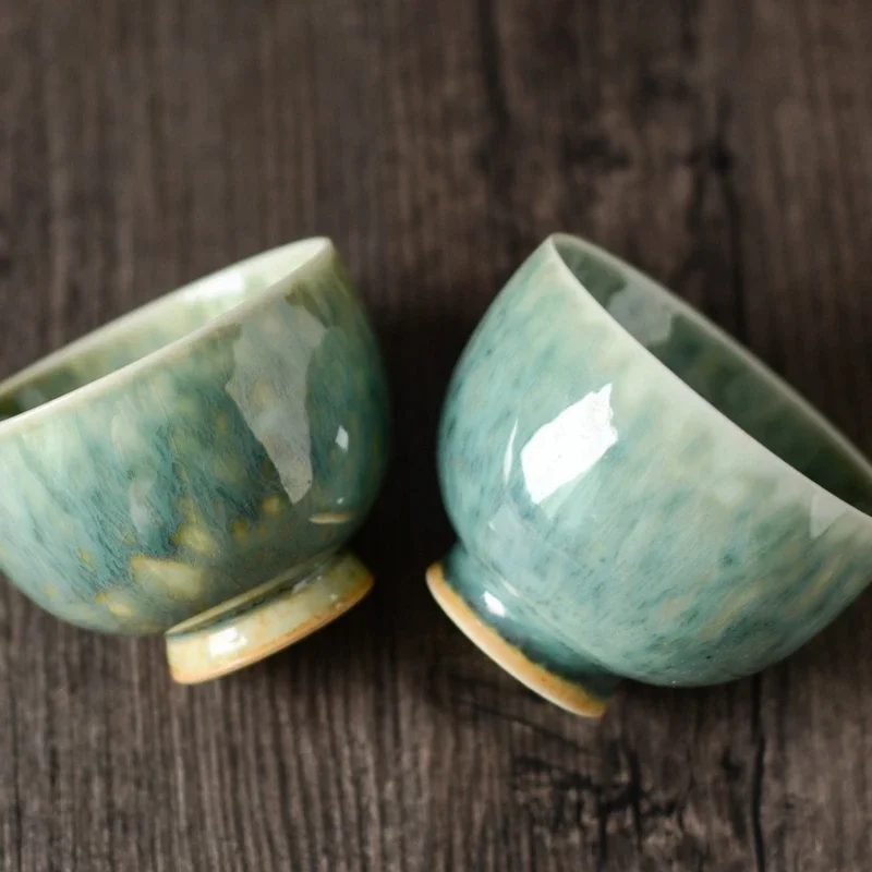Gongfu Tea Morning Mist Glaze Color Changing Cup Handmade Chinese Teacup Home Brewing Zen  Ceramic Kung Fu Tea
