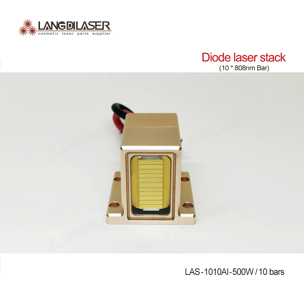 

LAS-1010AI Cosmetical Diode Laser Stack For Permanent Hair Removal 10 Pieces Of 808nm Bar Output Power 500W