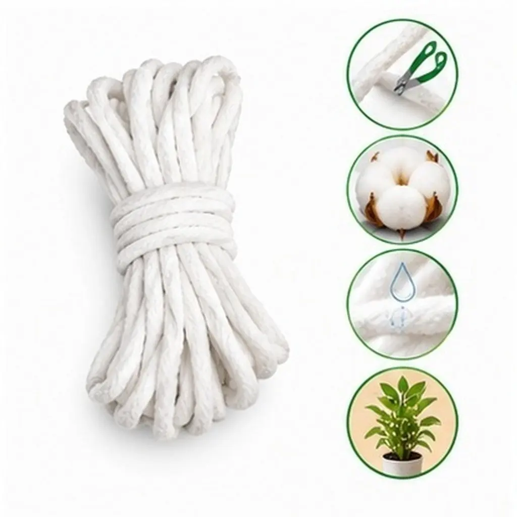Self Watering Cord Violet Absorbent Cotton Rope Plant Automatic Watering Rope for Garden Plant Care Hydroponics Supplies