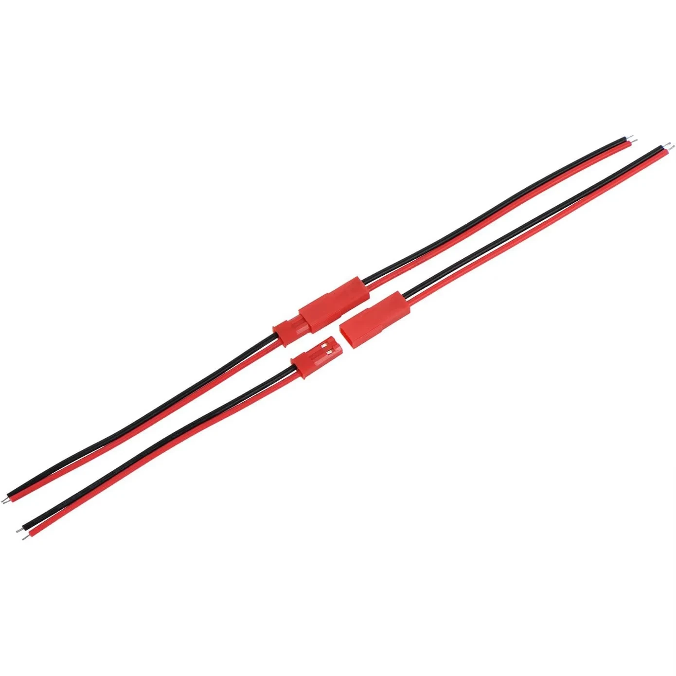 2 Pin JST Stecker Buchse Verbinder 22AWG 10cm DIY Anschlusskabel Elektronik Zubehör für LED Lichtleisten RC Spielzeuge Batterien Elektronik Reparatur Heim Montage Universal Verbindung Elektronik Bauteile für DIY Projek – Detail 9