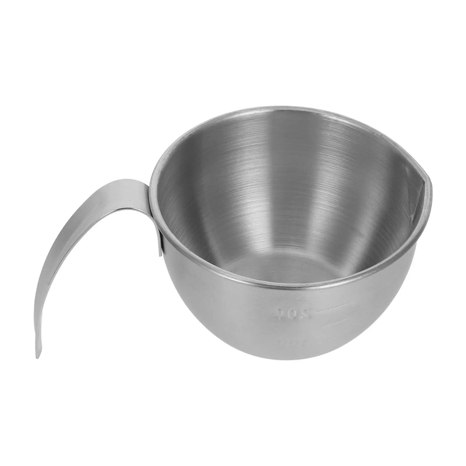 Tazón Mezclador de Acero Inoxidable de 200 ml con Asa y Marcas de Medición para Hornear, Batir Huevos, Preparar Salsas, Utensilios de Cocina Pequeños