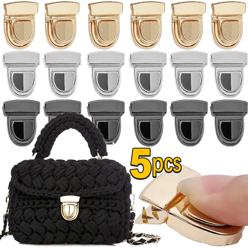 5pcs/set Metal Bag Lock Leather Purse Case Clasp Duck Tongue Lock Making Buckles Handbags Shoulder DIY Craft Clothing Accessory