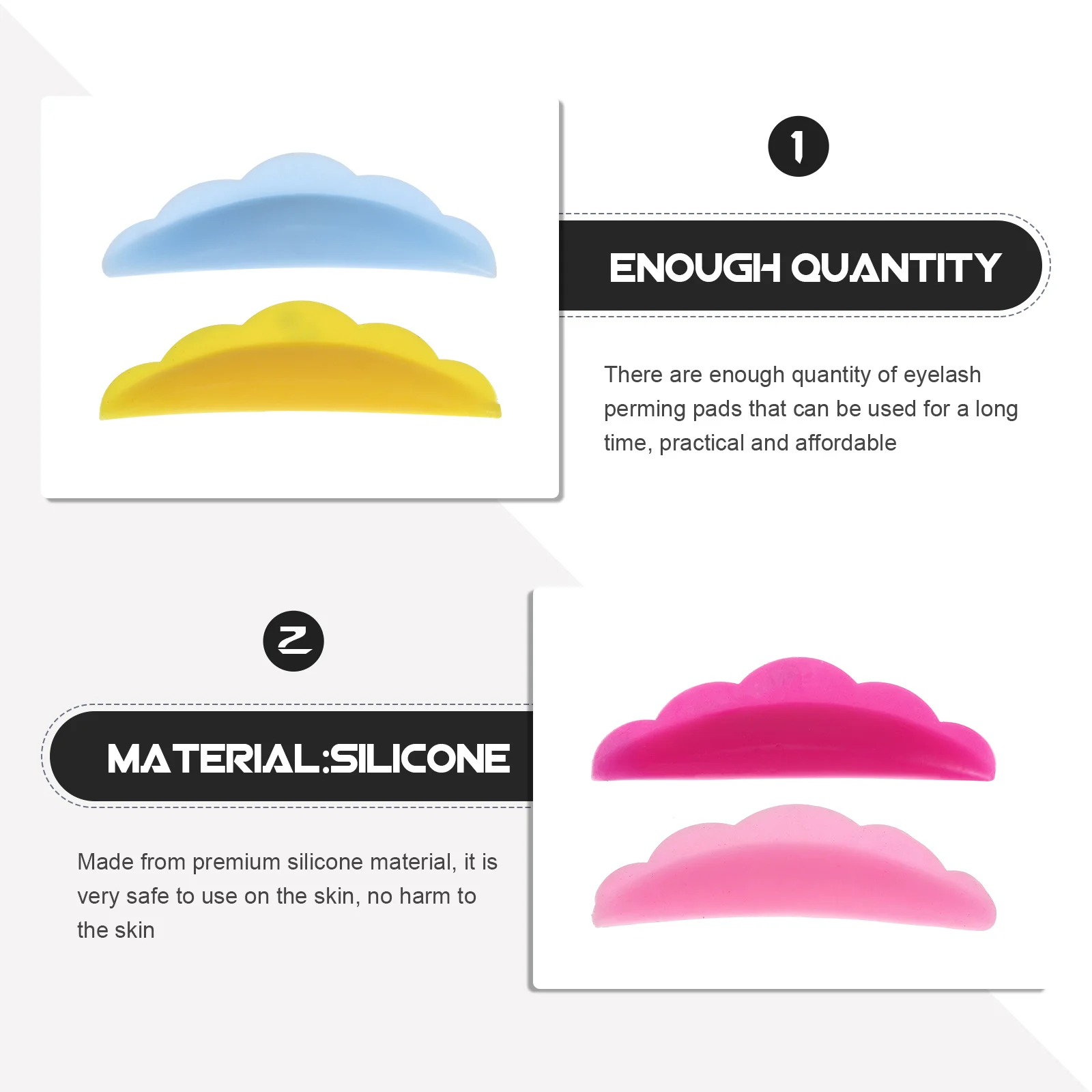 

40Pairs Eyelash Lift Pads Silicone Lash Perming Rods Reusable Beauty Tool for Eyelash Curling Kit Lash Lift Pads