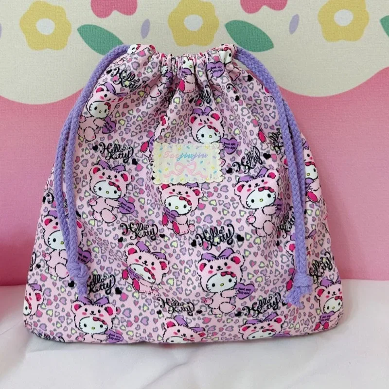 Sanurgente Hello Kitty Proximity Wstring Cartoon Sac à main portable, Sac anti-poussière, Emballage cadeau, Mariage, Noël, Rangement, Maison, Organiser
