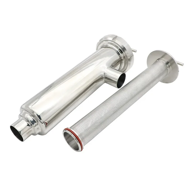 Sanitary 304 Stainless Steel Welded angle type triclamp filter hygienic strainer