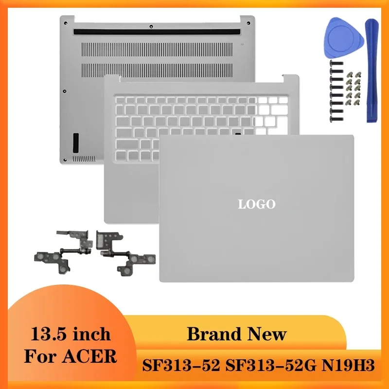 NEW Laptops Case LCD Back Cover/Hinges/Palmrest/Bottom Case For ACER Swift 3 SF313-52 SF313-52G N19H3 Silver Computer Case