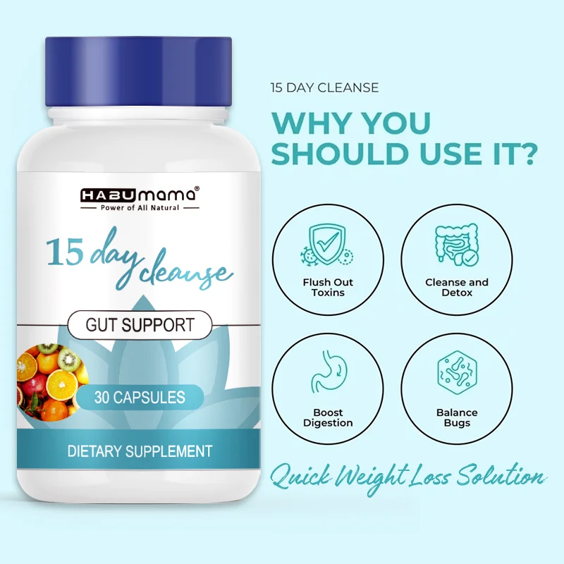 Gut and Colon Support 15-day Cleanse and Detox To Reduce Abdominal Pain, Bloating, Constipation and Aid Gut Health