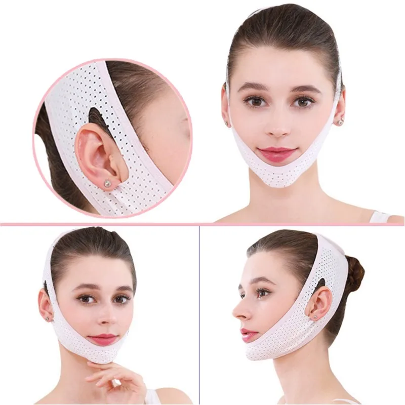 V Face Shaper Facial Afslanken Bandage Vrouwen Elastische Kin Wang Lift Up Riem Masker Verminder Dubbele Kin Facial Beauty Dunner Gereedschap