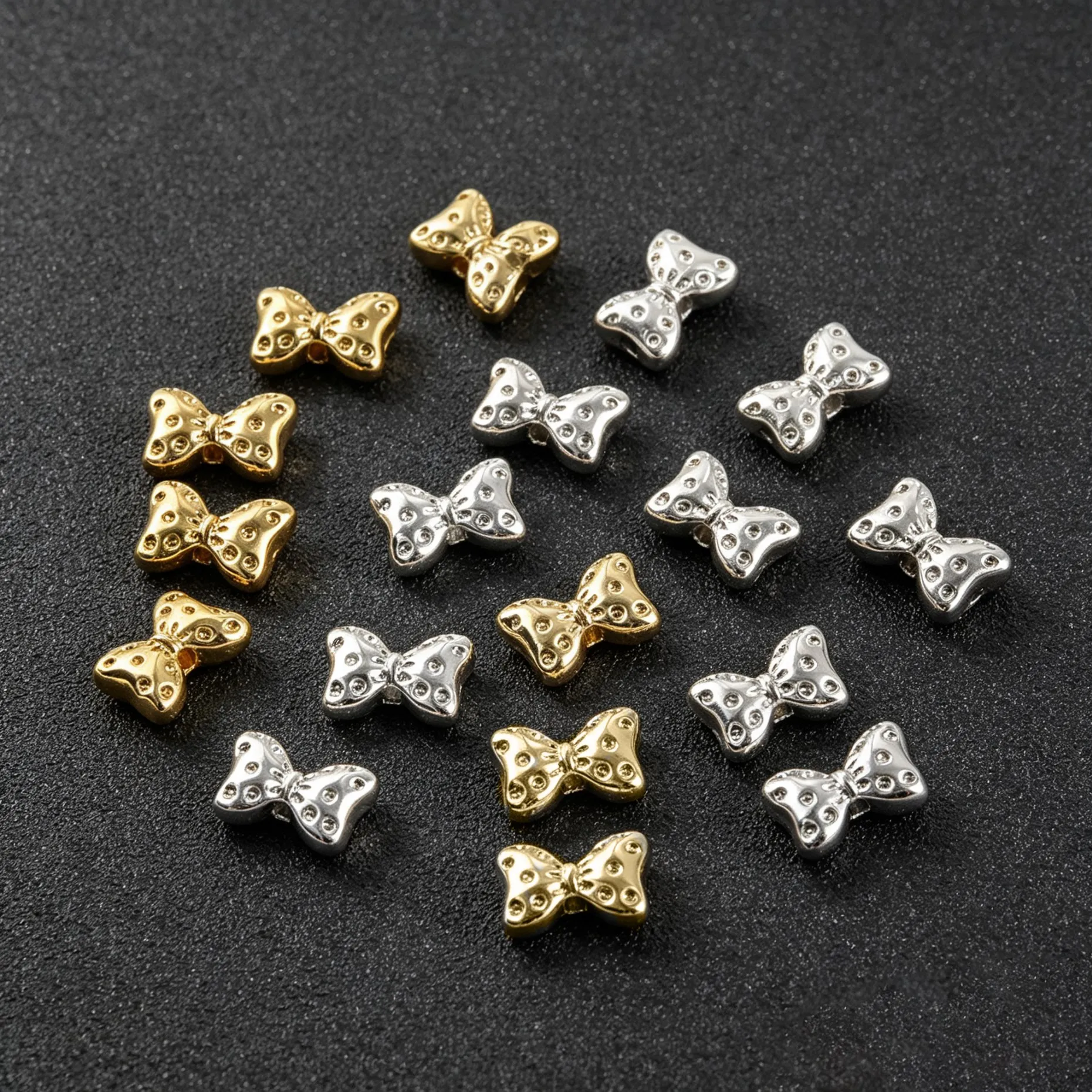 2/4 Stück 10x7mm Metall-Kupfer-Bogenperlen für DIY Handgemachte Armbänder, Halsketten, Schmuckherstellung, Zubehör und Komponenten – Detail 3