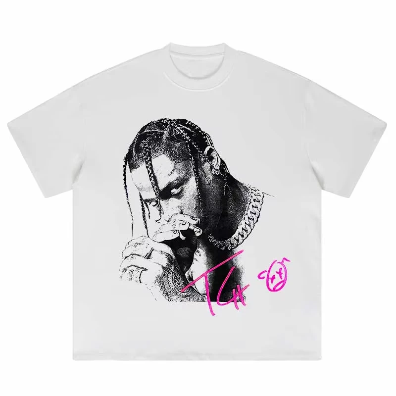 

Hip Hop Oversized T-Shirt Punk Gothic Loose Streetwear Portrait Graphic Printed Tshirt Harajuku Cotton Shirts Tops Unisex
