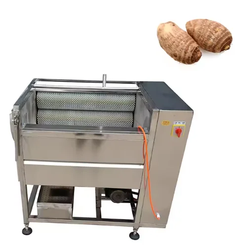 High Quality Stainless Steel Automatic Brush Roller Electric Radish Ginger Cassava Potato Peeling Machine