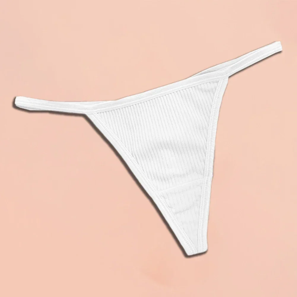 Women Sexy Thong Briefs Threaded Thin Strap Low Waist T Back Underpants Comfortable Soft Underwear Butt Lifting Fitness Lingerie