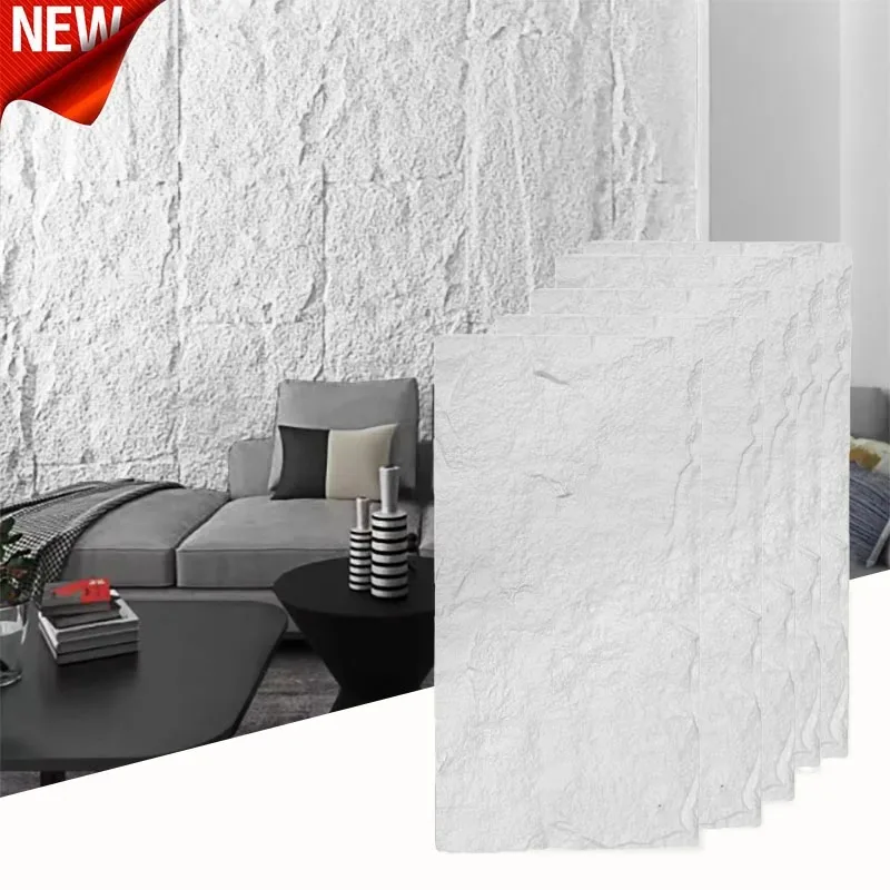 

Customizable 120*60cm TV Background Wall Lmitation Stone Lightweight Exterior Wall Tiles Decorative Wall pu Stone Skin