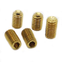 DIN916 M2 M2.5 M3 M4 M5 M6 M8 M10 Brass Hexagon Hex Socket Set Screws With Cup Point Grub Screw Bolts