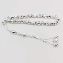 100% Real 925 sterling silvers Tasbih pure silvers Rosary 33beads Muslim bracelet islamic Ramadan Eid gift turky Jewelry