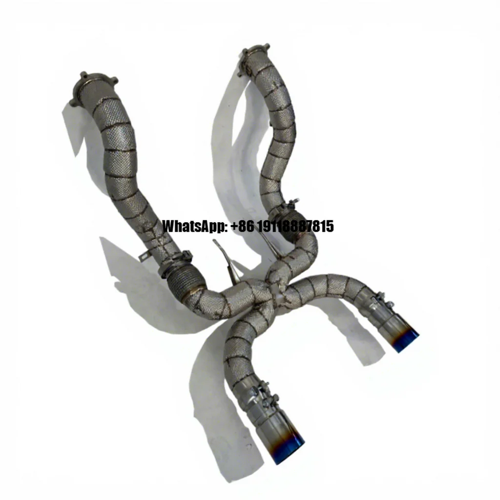 3.5inch 89mm Stainless Steel Full Exhaust for Mclaren 720S Sport Catback Exhaust System X Pipe with 89mm Downpipe Exhaust Pipes