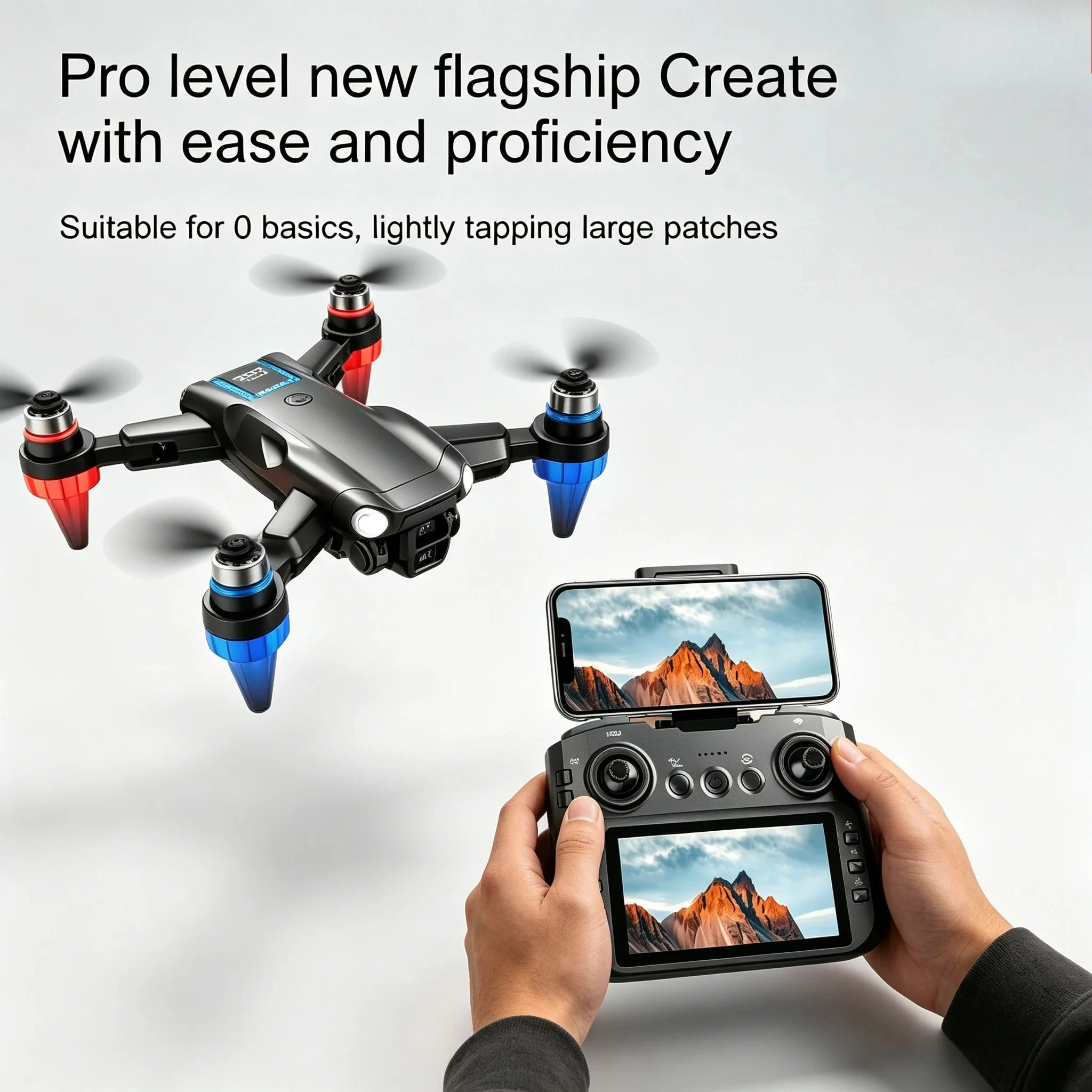 Brand+ M9 8K Drone Optical Flow Positioning Hover HD Dual Camera Switching 12.5cm Screen Remote Trajectory Flight Brushless Toy