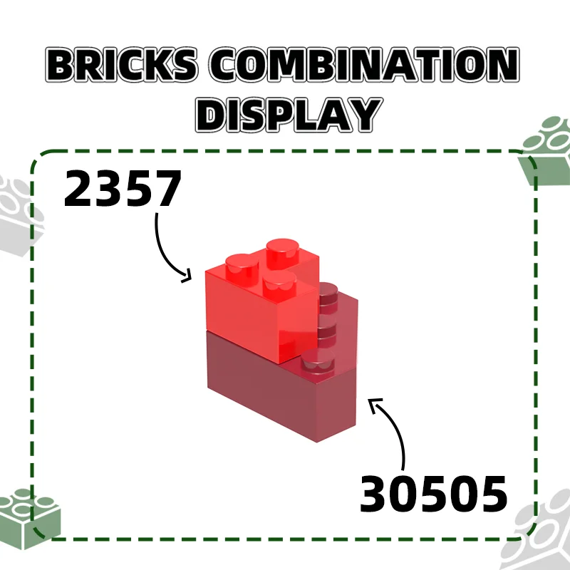 Wange48Pcs/ล็อต30505 3x3ลิ่ม chamfer 6หลุมในแต่ละด้านบล็อกตัวต่ออุปกรณ์เสริมสี Moc เข้ากันได้กับอิฐ DIY ของเล่น