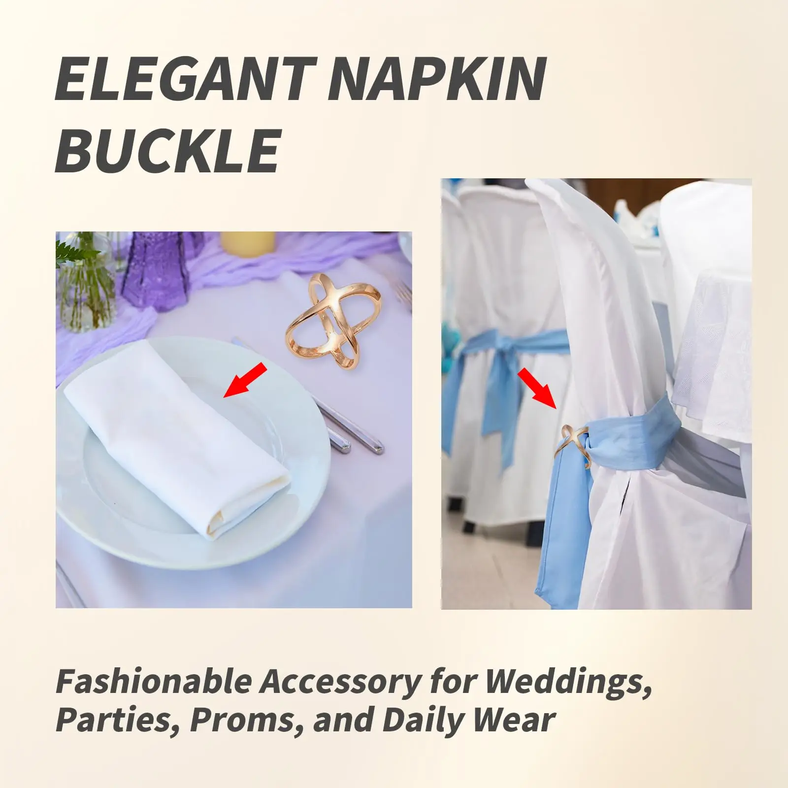 X-förmige Schalclips - Elegante Seidenschal-Schnallenringe für Schals und T-Shirt-Saum, Multifunktionale Modeclips für Damen – Detail 3