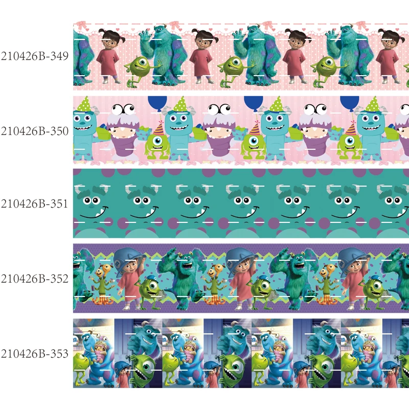 5Yards Monsters Inc Printed 25MM 38MM Disney Grosgrain Ribbon