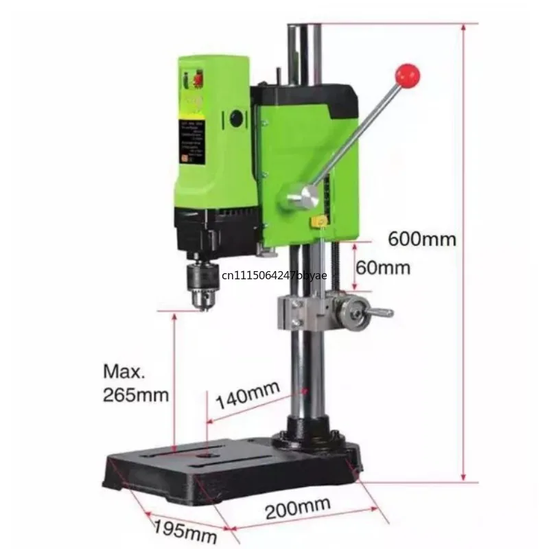 Bench Drill Milling Machine Variable Speed 3-16mm Drilling Chuck Base, DIY Wood Metal Drilling Power Tools