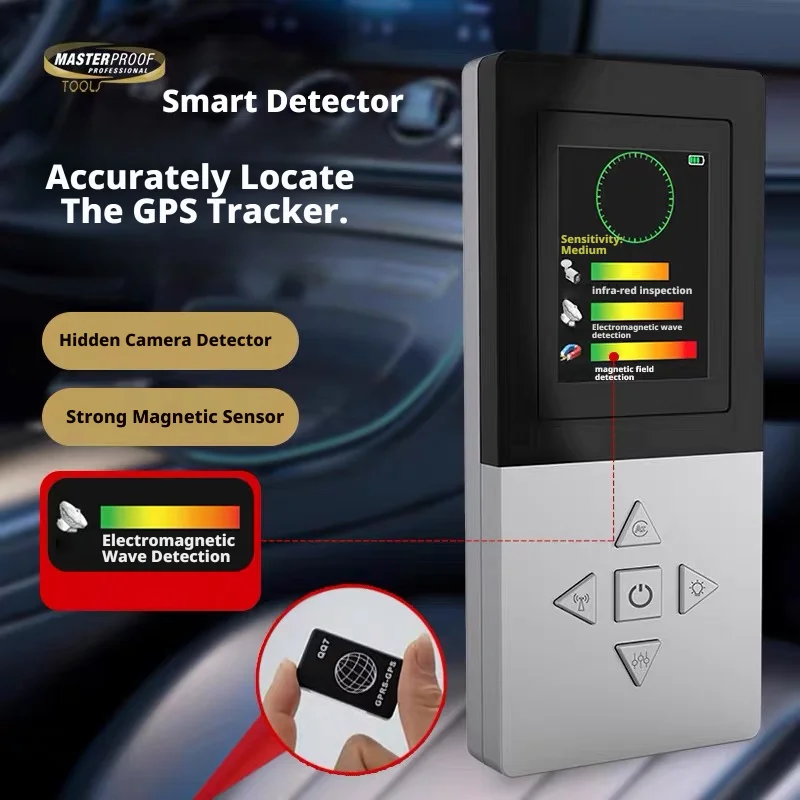 Шпионские гаджеты, детектор радарного уровня с искусственным интеллектом, сканирование в полной комнате 10 с, тепловизионное изображение/инфракрасное/радионое обнаружение, скрытая камера для отеля/GPS-трекер
