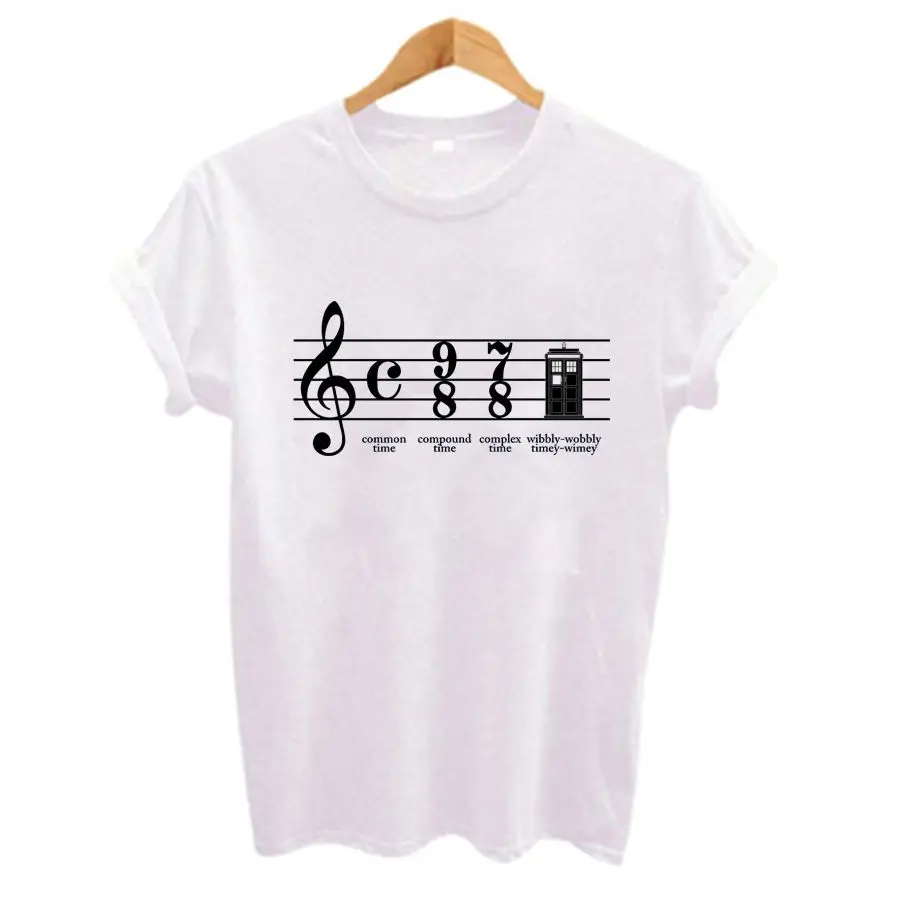 Musical note Timetable Print Women t-shirts Summer Hipster Short Sleeve O-Neck t shirt New Fashion Tops Tees