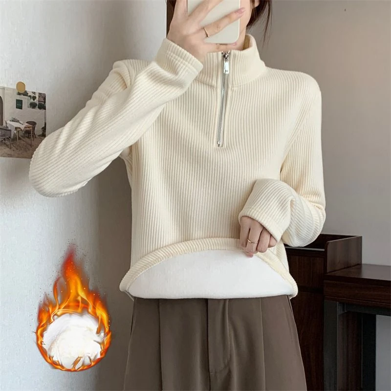 

5XL 145kg Plus Oversized Tees Women Fat Girl Pile Thickened Half-Turtleneck Base T-Shirts New Autumn Winter Thermal Top Clothing