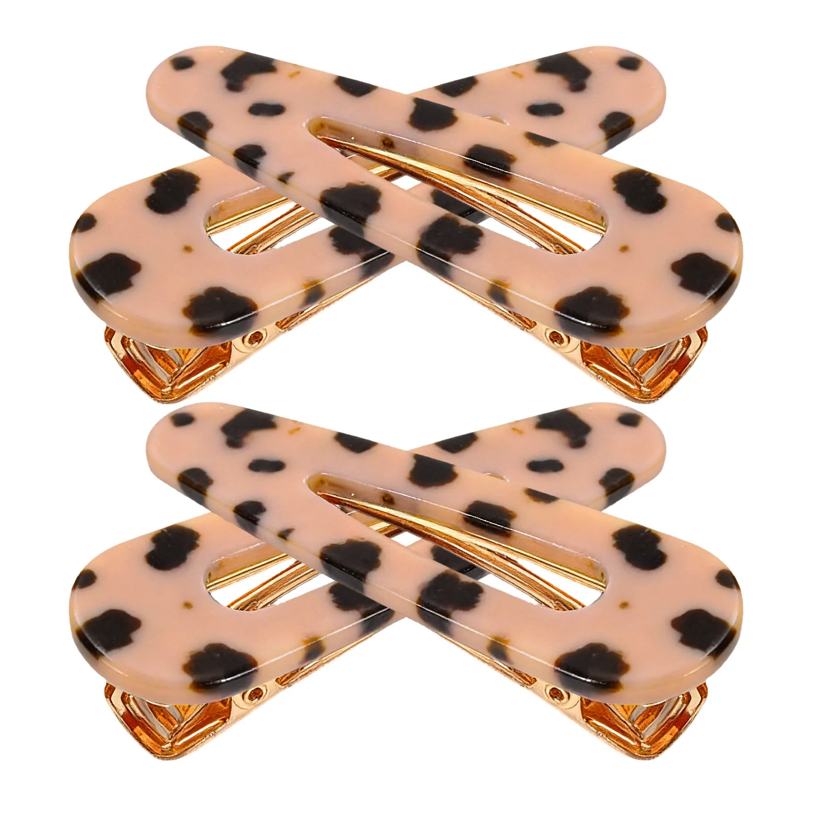 

Набор из 4 ретро-заколок для волос в виде капель воды с эффектом черепахового панциря для женщин, для вечеринок и повседневного использования