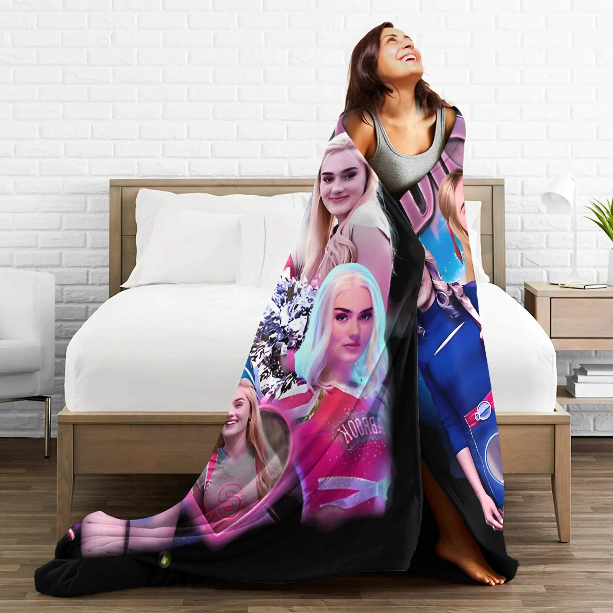 الكسالى 4 فجر مصاصي الدماء بطانيات محبوكة الفانيلا أديسون Bootleg خفيفة الوزن رمي البطانيات السفر المنزل الأريكة رقيقة لحاف #3