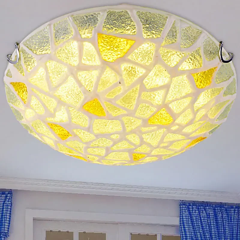 

Stained Glass Ceiling Lamps Led Lights for Living Room Bedroom Chandelier Kitchen Lighting Fixture Tiffany Home Luminaria Decor