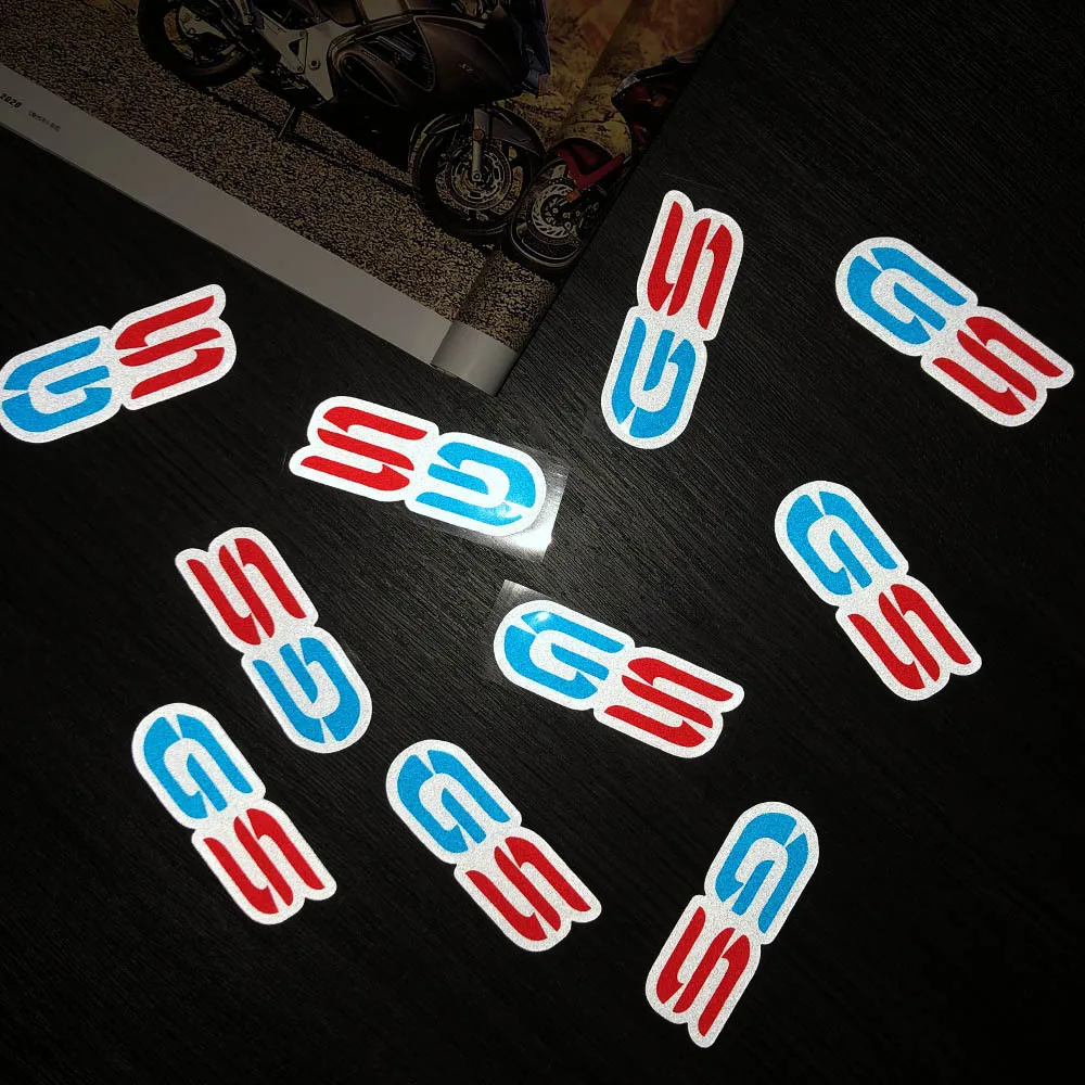 Reflective 3D GS RR Drip Logo Motorcycle Retrofit three-dimensional sticker for GS 310 650 750 850 1000R 1250GS 1200GS S1000RR