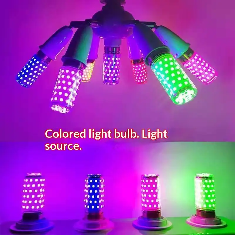 E27 Corn Light LED Bulb No Flicker Colorful Atmosphere Replacement Lamp for Restaurant Cafe Club