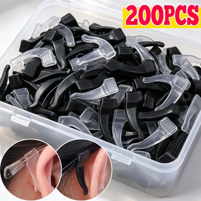 Universal Soft Glasses Anti Slip Hook Silicone Fixed Ear Covers Anti Drop Eyeglasses Leg Accessories Buckles Ear Hooks Wholesale